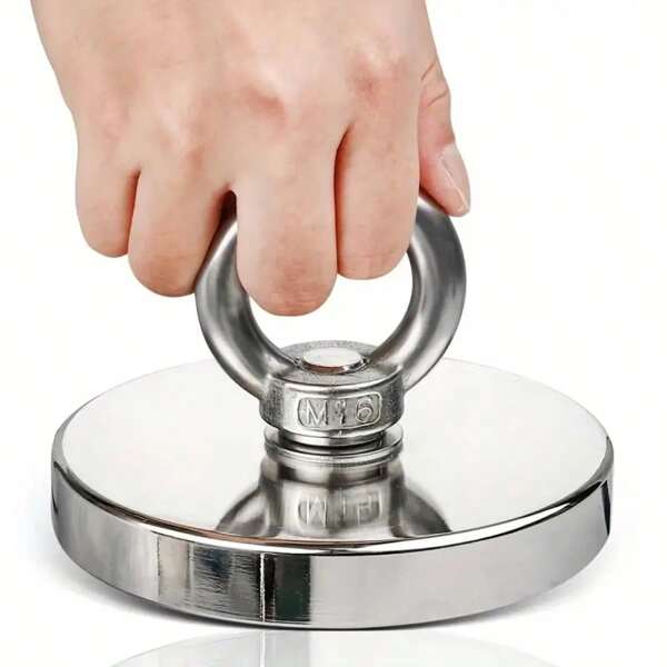 350 lbs Zugkraft Seltene Erden Magnet, Ultra- 2,36" rostbeständiger Stahl Angel Magnet mit Aufhängeöse - ideal für Tiefsee & Süßwasser Rettung, Magnet Angeln Set, Tiefsee Magnet | Runder Magnet | Magnet, Magnet Angeln