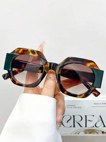 Kính thời trang gọng nhỏ, phối màu retro, bất đối xứng, kiểu dáng mới, thích hợp cho tiệc tùng, lễ hội, dạo phố, phong cách boho, thường ngày, đi biển, du lịch. Kính mắt trang trí dễ thương với hình dáng hình học. - Nhiều màu - Xem 9