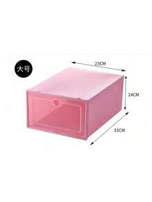 6 piezas cajas organizadoras para zapatos plástico apilable ensamblable organizador transparente práctico almacenamiento calzado hogar espacio vertical adaptable fácil usar - Blanco - Ver 3