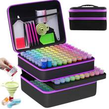 30/60/120/180/240 个插槽、钻石画收纳盒、升级版帆布收纳盒，配有配件防震珠子和艺术品收纳架、便携式珠宝容器（带工具）、多功能工艺和缝纫用品套件、塑料材质