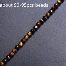 Cuentas de ojo de tigre amarillo natural (1 tira, 4, 6, 8 y 10 mm): cuentas sueltas redondas vibrantes para hacer joyas, proyectos de bricolaje, accesorios artesanales y creaciones con cuentas de moda. Perfectas para crear pulseras, collares y más. - Café integral - Ver 8