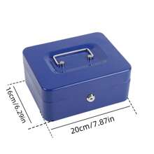 Caja de llaves portátil, caja de seguridad para el hogar y la tienda, caja de acero para dinero, caja de seguridad para efectivo, almacenamiento oculto para monedas, dinero y joyas