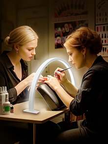 USB Powered Cordless Switch Desk Lamp, Suitable For Handcraft Lighting, Nail Care, Tattoo Decoration, Rainbow Desk Lamp, LED Nail Lamp, Half-Moon Desk Lamp, USB Powered, 3-Color Dimming Button, Suitable For Bedroom Or Study Nail Care And Reading, Living Room Cabinet Decor Lamp, Gift For Friends Or Loved Ones - Multicolor - View 8