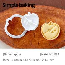 قطاعة بسكويت ميني ذات موضوع هالوين جميل، قوالب بسكويت للأطفال والوالدين، ديكورات حفلة العطلة، أختام بسكويت بنقوش اليقطين والتفاح والخفافيش، وقالب تشكيل البسكويت