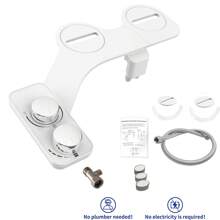 1pc,Cold Water Attachable Toilet Bidet - DITACHABLE- SAVE CUBIT FEET(Dual Retractable Nozzles)
