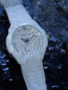 Fido Dido Reloj de cuarzo marca FidoDido - Correa de silicona resistente al agua 50M, movimiento de cuarzo japonés, esfera grande de 50mm, diseño deportivo, de moda, casual y clásico, perfecto como regalo para hombres y estudiantes - mirar - Ver 4