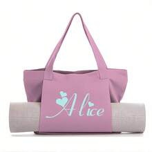 Personalised Large Name Organic Yoga Tote Bag, Script Font, Custom Yoga Bag, Yoga Mat Bag, Pilates Bag, Meditation Bag,Tote Bag,Monogram Bag,Monogram Tote,Personalise Tote,Personalised Bag,Personalized Bag,Personalised Tote,Gift For Her,Yoga Bag,Monogram Yoga Bag,Custom Yoga Bag,Yoga Tote Bag,Personalised Yoga - Multicolor - View 10
