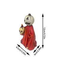 1 pièce Ornement Cape Fantôme de Citrouille de Tête Rétro d'Halloween, Décorations d'Automne pour Ambiance Mystique, Ameublement de Maison, Décorations de Chambre à Coucher, Cadeaux de Style Décoratif d'Halloween