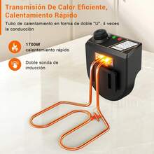 Mera House freidora de aceite,freidora eléctrica de aceite 5L 1400W con Control de Temperatura | Cesta Antiadherente y Protección Antiderrames | Ideal para Papas Fritas, Carnitas y Familias Mexicanas,freidora de aire ,freidora - Plateado - Ver 8