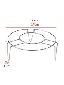 1pc Stainless Steel Foldable Steamer Rack - Silver - View 10