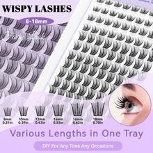 Lash Cluster Kit 8-18mm Wispy Lash Clusters 126Pcs Eyelash Clusters, DIY Lash Extension Kit With Lash Bond & Seal, Lash Glue Remover, Lash Tweezers(WM-16 Lash Kit) - 黑色 - 查看 3