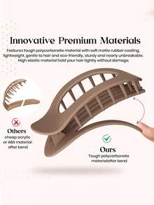 1/2 件扁平圆形发夹套装，女士扁平发夹，平放爪夹，法式爪夹发夹，适用于浓密稀疏头发的哑光防滑夹，适合女性女孩法式康科德扁平配饰，防滑发夹，弧形设计复古简约小众发饰爪夹发夹