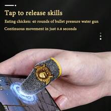 12 piezas de Dedales para dedos, Protector de pulgar para gamers, Guantes transpirables y sin costuras para pantalla táctil, para evitar el sudor en los juegos del teléfono - Multicolor - Ver 7