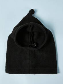 PETSIN 1頂純色絨毛寵物帽,保暖,適用於春秋季節的貓狗 - 黑色 - 查看 2