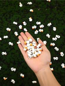 1/5/10/30/50/100 件可爱迷你奶牛雕像，微型树脂奶牛迷你奶牛摆件，树脂动物景观房屋 DIY 工艺品，微型动物雕像仙女花园微型苔藓景观 - 白色 - 查看 1