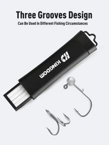 KINGDOM KINGDOM Teleskop Haken Schleifer Angelwerkzeug 23g 8,5cm tragbarer Keramik Angelhaken Schärfer Werkzeug Teleskop Angelausrüstung Schleifer Rostbeständig Teleskop Design kleines Volumen einfach zu transportieren