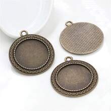 4pcs 25mm Inner Size Multi-Styles Pendant Cabochons Blank Base Setting Bezel Tray DIY Jewelry Making Accessories Findings For Necklace Keychains - Pendant Blank Base Setting - View 9
