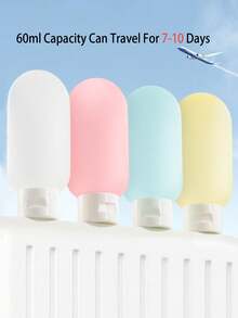 3件套旅行套装，可挤压设计，便携，防漏，可重复使用，可再填充化妆品容器，用于洗漱用品，洗发水，沐浴露和乳液，旅行必需品（附赠免费Biaoqian卡）学校用品假期露营假期必需品度假配件迷你返校用品