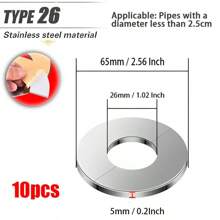 6pcs Stainless Steel Faucet Decorative Covers - Versatile For Air Conditioning Holes, Gas & Water Heater Pipes Bathroom Bathroom Accessories Bathroom Tools