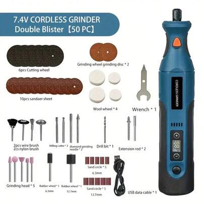 Rechargeable Electric Grinder, 7.4V High Power Sander, Wireless Rotary Tool With Battery-Powered Adjustable Carving Pen For Polishing And Engraving, Perfect Christmas Gift For Friends And Family