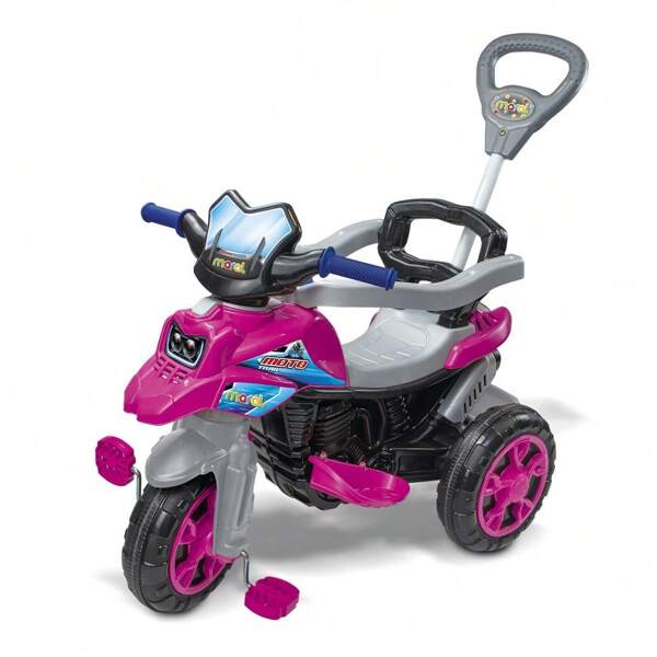 Carrinho De Passeio Triciclo Infantil Moto Trail Rosa - Maral