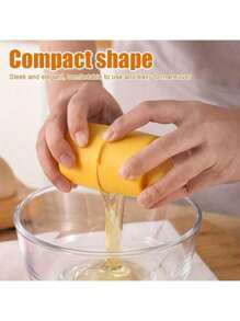3pcs Stainless Steel Egg Separator - Quick Egg Yolk Separator, Durable, Essential For Kitchen Baking, With Ergonomic Yellow Handle And Fast Cracking Function