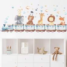 1 pièce Autocollants muraux girafe, autocollants muraux d'animaux de bande dessinée mignons, art mural de chambre de bébé, autocollants décoratifs de jardin d'enfants