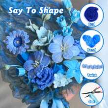 Blue Pipe Cleaner Set -250/500pcs, Thick Chenille Stems For Arts & Crafts, Perfect For Making Animals, Flowers, And Festive Decorations,Pipe Cleaners For Flowers, Craft Supplies Kit, Ideas For Art Project Activity. - Blue - View 4