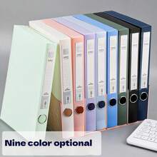 1pc A4 File Box, Foldable High Capacity Document Storage Organizer, Plastic Binder With Closure, File Folder Holder, Thick Plastic Accounting Folding Storage Box, Suitable For Office Personnel, Students, Accountants, Archivists, For Office, Study, Finance, And Archive Scenarios,For School Supplies,Back To School - A4 Back Width 5.5CM - View 4