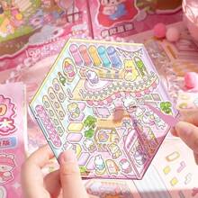 Miniature Landscape Sticker Collection, Three-Dimensional Hut Scene Stickers, Handmade DIY Collage Notebook, Small Sticker Decoration, Interesting And Cute Korean Cartoon Scene Stickers, Suitable For Adults And Teenagers To Relieve Stress And Kill Time,For School Supplies,Back To School