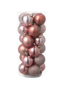 24 pezzi Palline di Natale 3cm/1,2 pollici, Decorazioni Natalizie, Palline di Natale, Babbo Natale, Pigne, Stella per Punta Albero di Natale e altre decorazioni da appendere all'albero di Natale, Decorazioni Natalizie per la casa, Regali di Natale, Decorazioni Natalizie