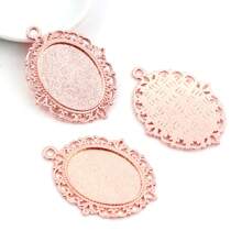 10pcs Fits 18x25mm Oval Cabochons Pendant Blank Base Setting Bezel Tray DIY Jewelry Making Accessories Findings For Necklace Earrings Bracelet - 18x25mm - View 12