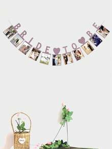 1 Set Bride To Be Photo Banner Bride Bunting For Wedding Decoration And Bridal Shower Party Supply - Multicolor - View 10