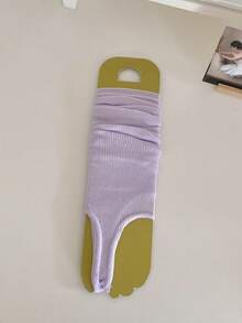 1 Pair Women's Lightweight Breathable Ballet Style Solid Color Ankle Leg Warmers, Casual & Versatile For Summer Christmas Gift