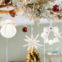 1pc/Set Christmas Decorations, Christmas Shell Scene Decor, Star Door Hanging, Shop Hanging Ornament Home Decor Room Decor