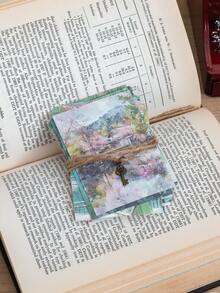 200pcs/Pack Landscape Series Material Paper DIY Scrapbooking Collage Decorative, Junk Journal Craft Background Stationery Decorative Material Paper,For School Supplies,Back To School - Multicolor - View 12