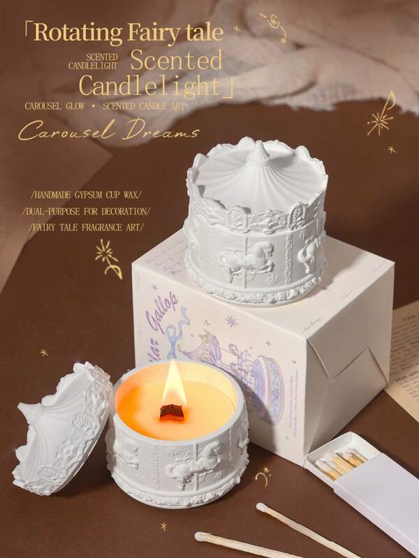 1 pieza Soporte giratorio para velas aromáticas, decoración de fragancia de yeso, Navidad, Día de San Valentín, fragancia para la habitación, manualidades, regalo para boda, fiesta de cumpleaños