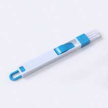 1PC Window Slot Cleaning Brush, Screen Window Cleaning Tool, Keyboard Slot Small Brush, Glass Belt Dustpan Gap Brush - 藍色 - 查看 6