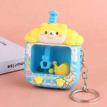 1pc Creative Cartoon Claw Machine Design Cute Mini Keychain Pendant