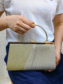 1 件褶皱闪光女士晚宴手提包