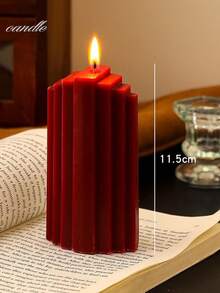 Candele aromaterapiche rosse multiple per decorazione centrale, cilindro ad ingranaggi, candele decorative per albero di Natale, candele sottili natalizie, adatte come decorazione per regali di Natale, regali per donne, regali per amici stretti, decorazioni natalizie per la casa, regali di Natale