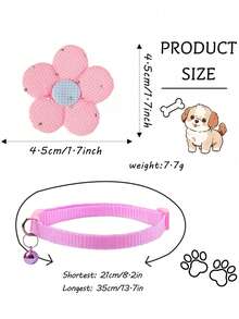 1pc Or 3pcs Set Cute Shiny Bow Bell Pet Collar For Daily Use - For Cats And Dogs - Multicolor - View 10