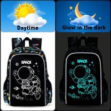 3Pcs Glow In The Dark Space Backpack For Boys, 17 Inches Astronaut School Bookbag Set For Teens, Laptop Backpacks With Lunch Bag(Black) - màu đen - Xem 4