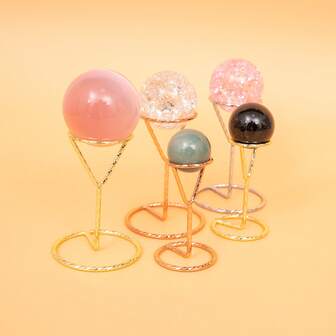 Multi-Functional Metal Display Stand, Suitable For Crystal Ball, Dinosaur Egg, Great For Home Decor And Unique Gifts, Ideal Accessory