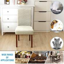1/4/6件装几何图案弹力提花椅套 - 防滑、可水洗、快速安装 - 适用于餐厅、客厅、厨房、卧室、酒店座椅