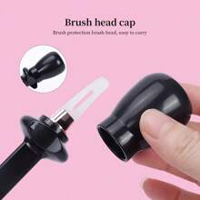 1 pezzo Pennello eyeliner in silicone - Strumento di applicazione super conveniente senza salti, pennello da trucco durevole, adatto per principianti, manipolazione delicata, design ergonomico, con scatola di conservazione, essenziale per il trucco, superficie liscia, setole in nylon - Pennello eyeliner in silicone riutilizzabile - Facile da usare, scorrimento fluido, design morbido e flessibile - Applicazione perfetta e precisa del trucco per gli occhi