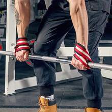 1 Pair Figure 8 Lifting Straps For Weightlifting Powerlifting & Deadlifts Padded Wrist Protection Extra Hand Grip Wrist Straps For Gym Powerlifting Unisex Gym Fitness Accessories - Multicolor - View 3