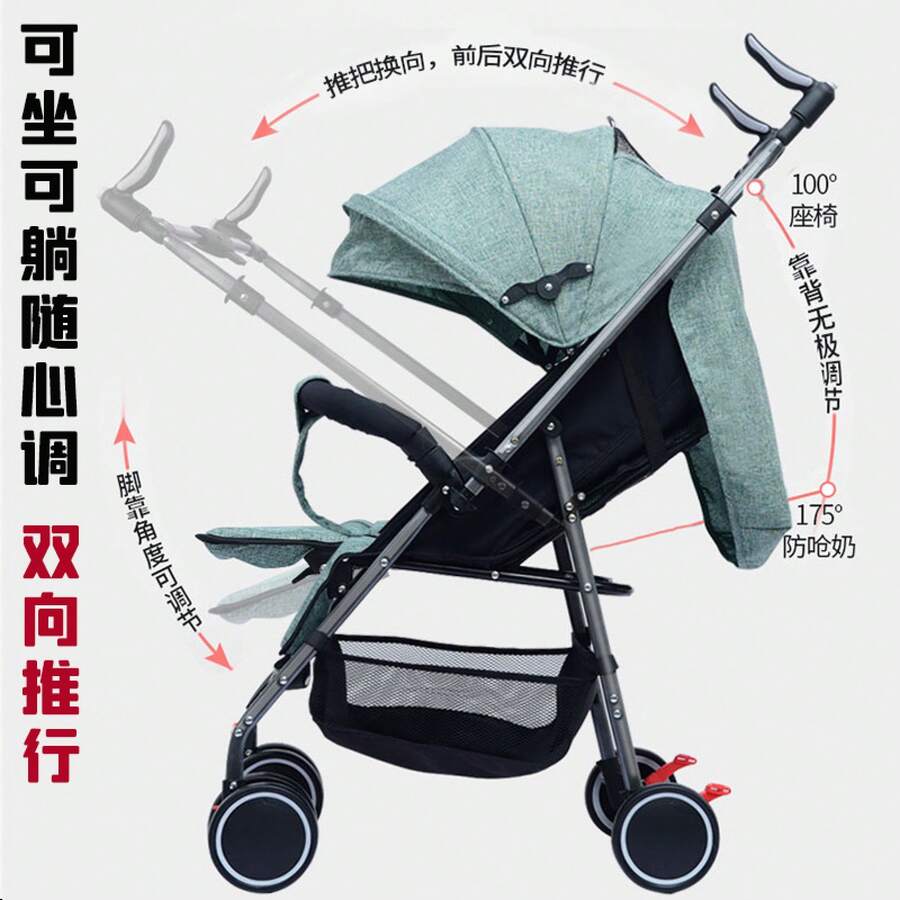 Baby Strollers - Supreme Two-way Version-navy Blue - View 1