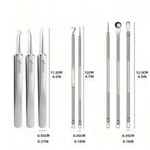 8 Pcs Of Acne Removal Tools, Blackhead Removal Tools, Acne Removal Tools, Stainless Steel Professional Grade Extraction Tools For Removing Blackheads, Whiteheads, Acne, Blemishes And Acne Sending Storage Plastic Box - Multicolor - View 8