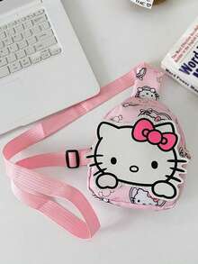 Sanrio 1 pieza Bolso de cintura con diseño de dibujos animados lindos de Sanrio, bolso de pecho portátil de moda, bolso cruzado de hombro versátil